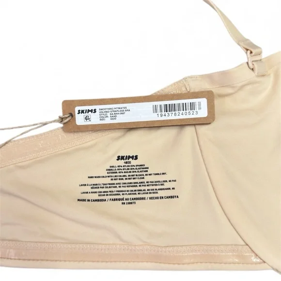SKIMS Smoothing Intimates Strapless Brand 40DD Sand - Picture 4 of 4